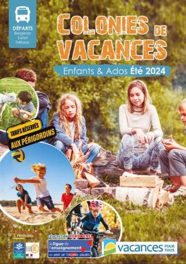 Couverture brochure colonies de vacances